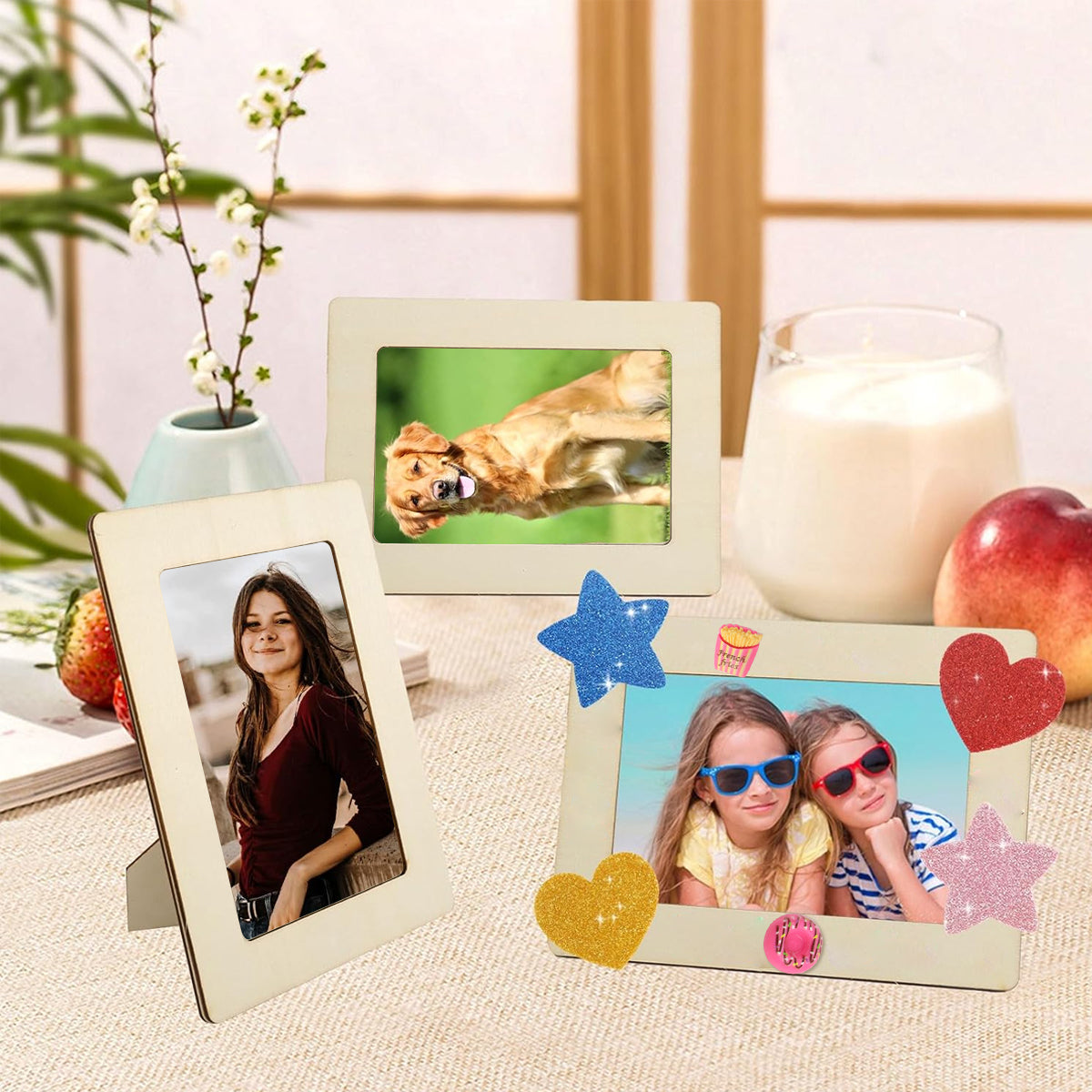 HASTHIP 6Pcs Wooden Photo Frame 7.5 HASTHIP 6Pcs Wooden Photo Frame 7.5
